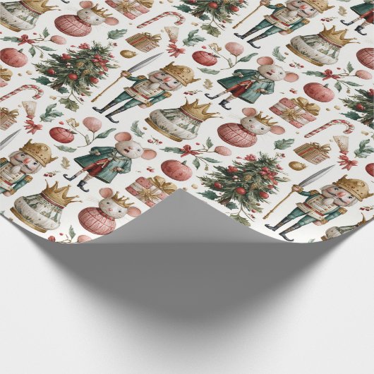 Dressed-Up Mice and Baubles Cadeaupapier (Hoek)