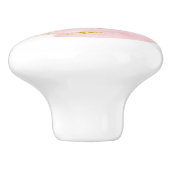 Dresser Drawer Pull Roze Roze Bud Keramische Knop (Zijkant)