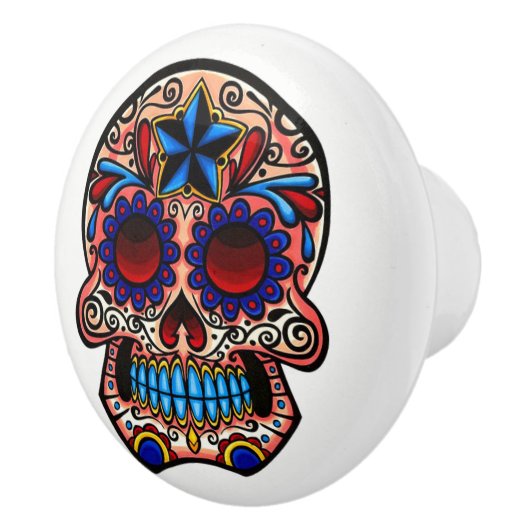 Dresser Knob Pull Keramische Knop (Rechts)