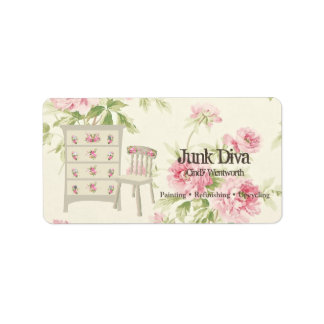 Dresser Stoel roze roze rozen, geverfd meubelen Etiket