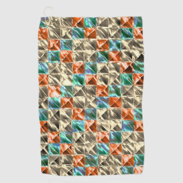 Dressiebeige, cyaan- en koraalhoudende tegels of b golfhanddoek