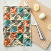 Dressiebeige, cyaan- en koraalhoudende tegels of b