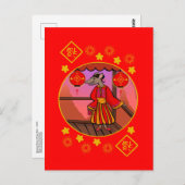 Dressiejaar van het Rat Briefkaart (Voorkant / Achterkant)