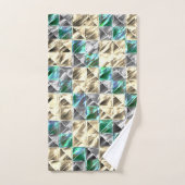 Dressiemint, beige en zilverkleurige tegels of gek bad handdoek (Handdoek)