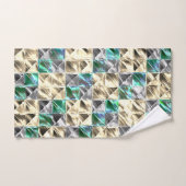 Dressiemint, beige en zilverkleurige tegels of gek bad handdoek (Handdoek)