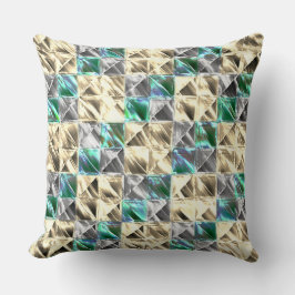 Dressiemint, beige en zilverkleurige tegels of gek kussen