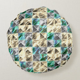 Dressiemint, beige en zilverkleurige tegels of gek rond kussen