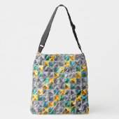 Dressiemint, gouden en zilverkleurige tegels of be crossbody tas (Achterkant)