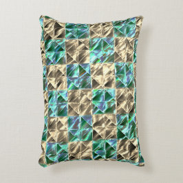 Dressiemunt groen tot beige tegels of gekleurde sc accent kussen