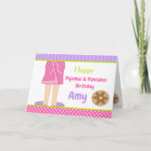 Dressing Gown Pyjama's en Pannenkoeken Party Kaart (Voorkant)