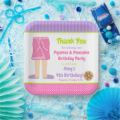 Dressing Gown Pyjama's en Pannenkoeken Party Papieren Bordje (Feest)