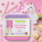 Dressing Gown Pyjama's en Pannenkoeken Party Papieren Bordje (Feest)