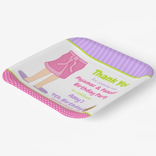 Dressing Gown Pyjama's en Pannenkoeken Party Papieren Bordje (Gebogen)