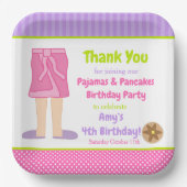 Dressing Gown Pyjama's en Pannenkoeken Party Papieren Bordje (Voorkant)