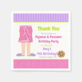 Dressing Gown Pyjama's en Pannenkoeken Party Servet