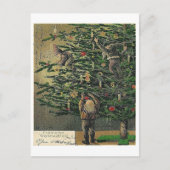 "Dressing the Christmas Tree" Mailick Feestdagenkaart (Voorkant)