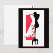 Dressmaker #2 / Mode Design Briefkaarten (Voorkant / Achterkant)