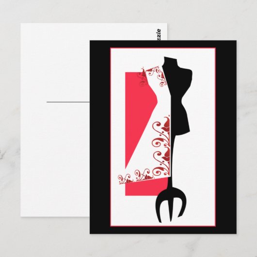 Dressmaker #2 / Mode Design Briefkaarten (Voorkant / Achterkant)