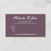 Dressmaker Mannequin Sewing Mode Designer Visitekaartje (Achterkant)