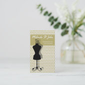 Dressmaker Mannequin Sewing Mode Designer Visitekaartje (Staand voorkant)