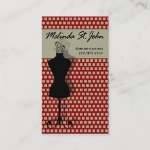 Dressmaker Mannequin Sewing Mode Designer Visitekaartje