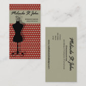 Dressmaker Mannequin Sewing Mode Designer Visitekaartje (Voorkant / Achterkant)