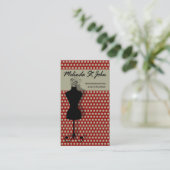 Dressmaker Mannequin Sewing Mode Designer Visitekaartje (Staand voorkant)