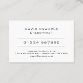 Dressmaker met Foto van Holder Visitekaartje (Achterkant)