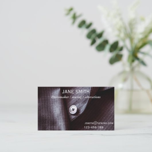 Dressmaker, naai- en kleermakerswerk visitekaartje (Staand voorkant)