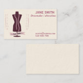 Dressmaker, naai- en kleermakerswerk visitekaartje (Voorkant / Achterkant)