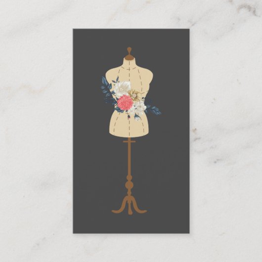 Dressmaker, naaigarens, beroepsveranderaars visitekaartje (Voorkant)