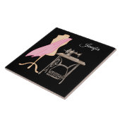 Dressmaker, Naaimachine, Aanpasbare naam Tegeltje (Zijkant)