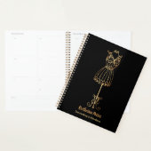 Dressmaker Seamstress Gold Glitter Mannequin Planner (Display)