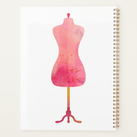 Dressmaker Seamstress Kleding Mannequin Pl. Planner (Achterkant)
