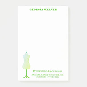 Dressmaker Seamstress-Waterverf voor naaiwerk Post-it® Notes