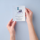 Dressmaker Wijzigingen Blauw Adverteren Flyer (Hand)