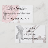 Dressmakerij of naaiwerk met het visitekaartje (Voorkant / Achterkant)