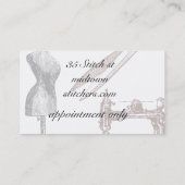 Dressmakerij of naaiwerk met het visitekaartje (Achterkant)