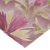 Dressoir sjaal in Bourgondische bloem met olijfgro Lange Tafelloper (Hoek)