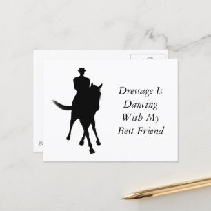 Dressuur dansen met beste vriend paard en ruiter briefkaart