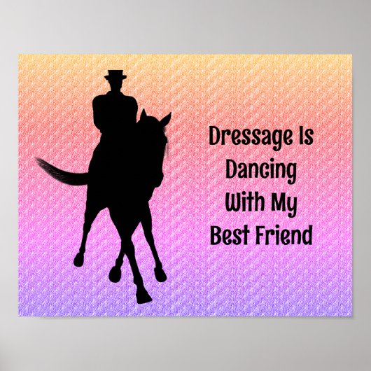 Dressuur dansen met beste vriend paard en ruiter poster (Voorkant)