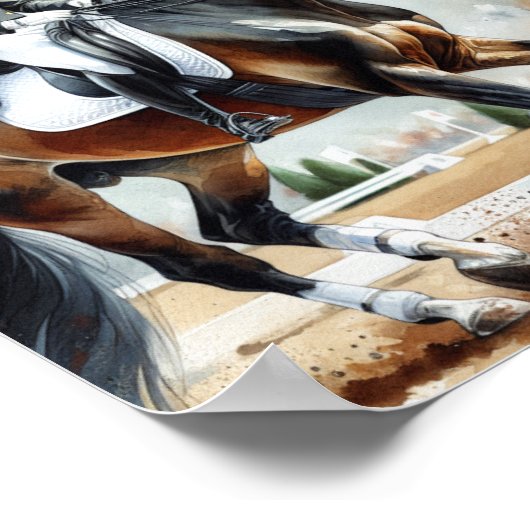 Dressuur in de Eiffeltoren Poster (Hoek)