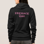 Dressuur Koningin Schattig Roze Retro Script Ruite Hoodie (Achterkant)