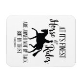 Dressuur Paard en ruiter Quote Magnet Magneet (Horizontaal)