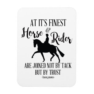 Dressuur Paard en ruiter Quote Magnet Magneet