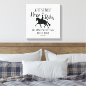 Dressuur Paard en ruiter Quote Wall Art Canvas Afdruk (Insitu (Slaapkamer))
