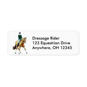 Dressuur Paard Halve Pass Label