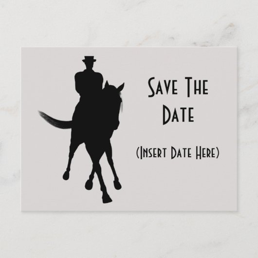 Dressuur Paard Sla de datum Aankondigingskaart (Voorkant)