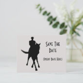 Dressuur Paard Sla de datum Aankondigingskaart (Staand voorkant)