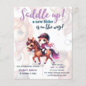 Dressuur Rider Baby Meisje Douche Paard Rider Op W (Voorkant)